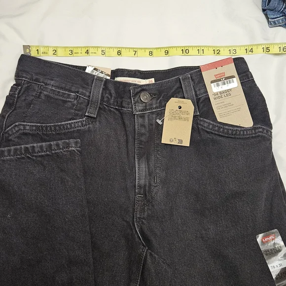 Levi's '94 Baggy Wide Leg Black Jeans 26 - Picture 7 of 12